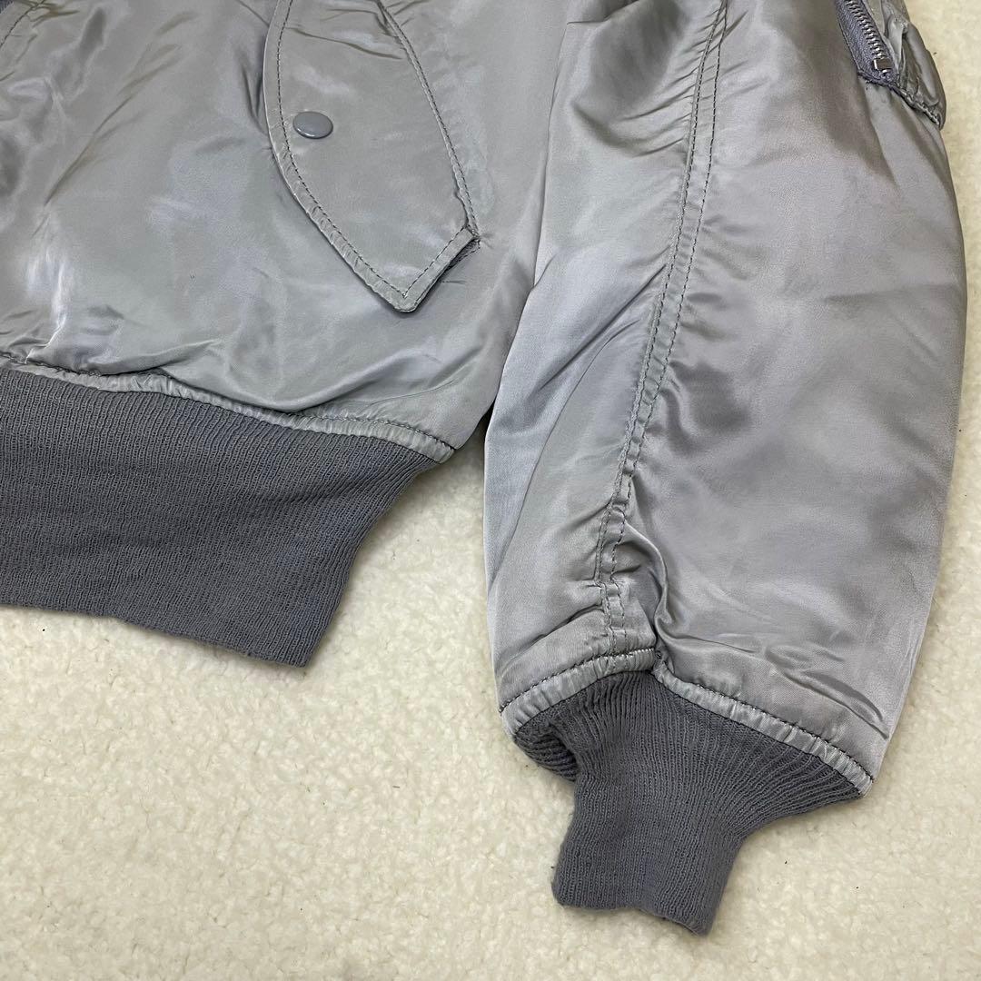 ALPHA アルファ MA-1 フライトジャケット USA M 90s グレー