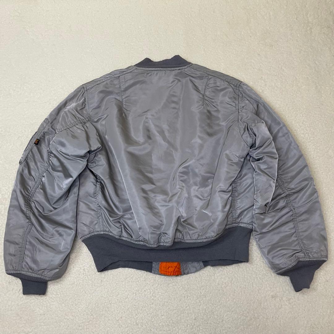 ALPHA アルファ MA-1 フライトジャケット USA M 90s グレー