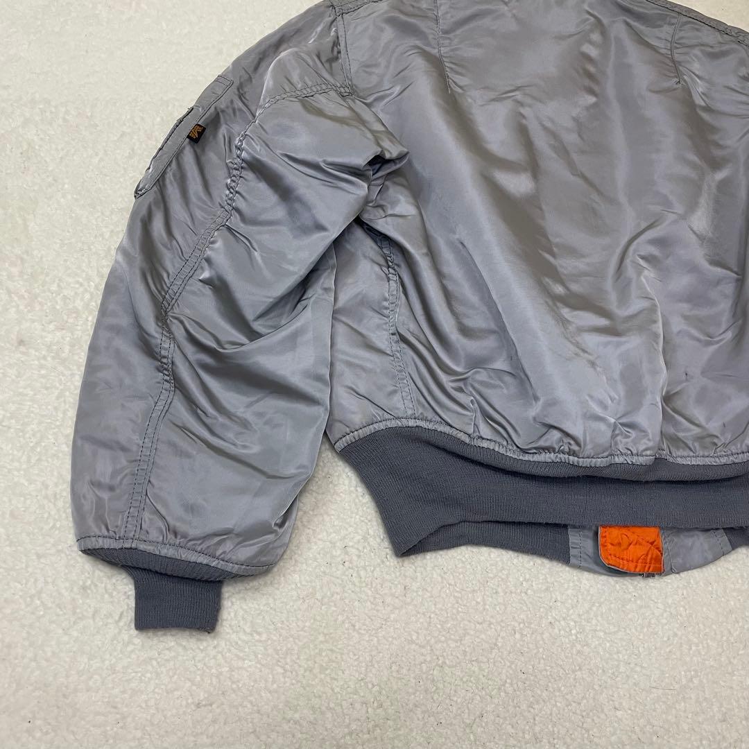 ALPHA アルファ MA-1 フライトジャケット USA M 90s グレー