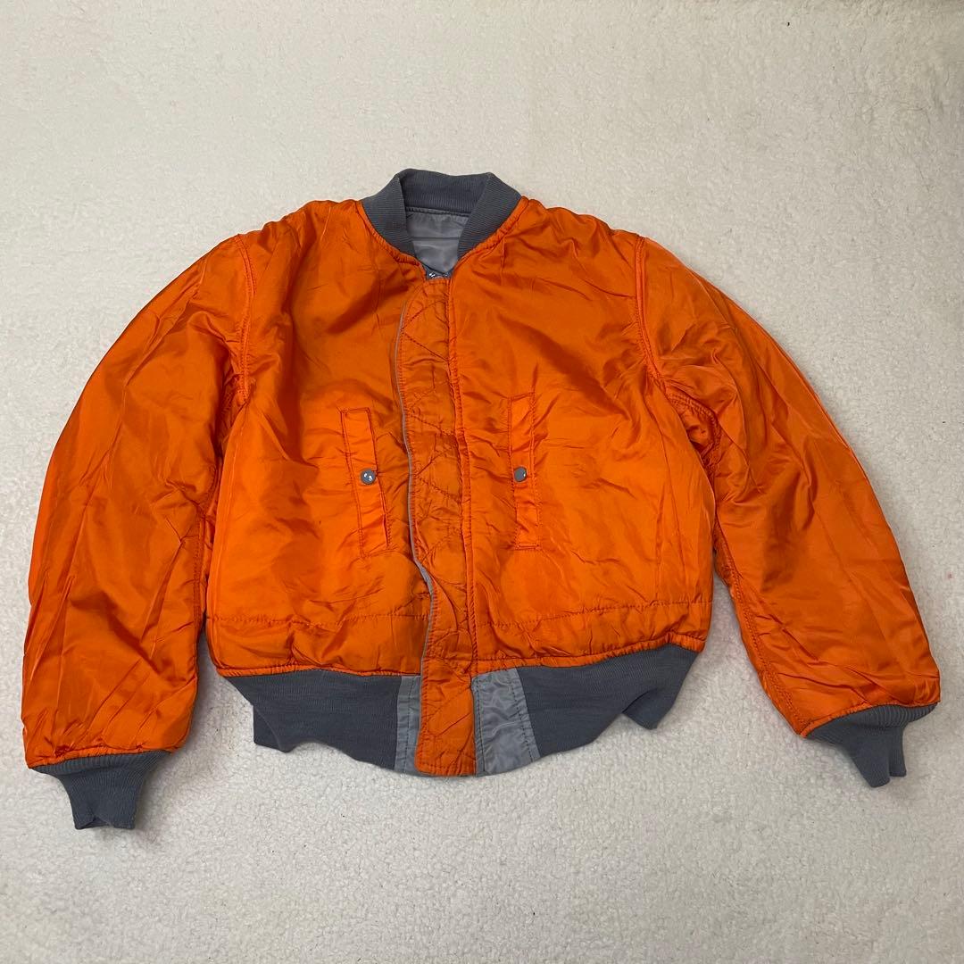 ALPHA アルファ MA-1 フライトジャケット USA M 90s グレー