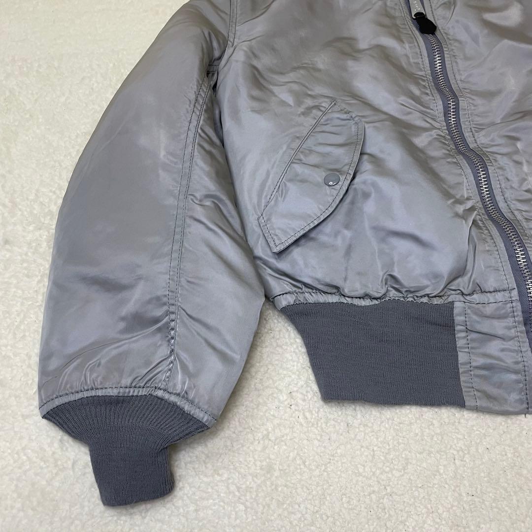 ALPHA アルファ MA-1 フライトジャケット USA M 90s グレー