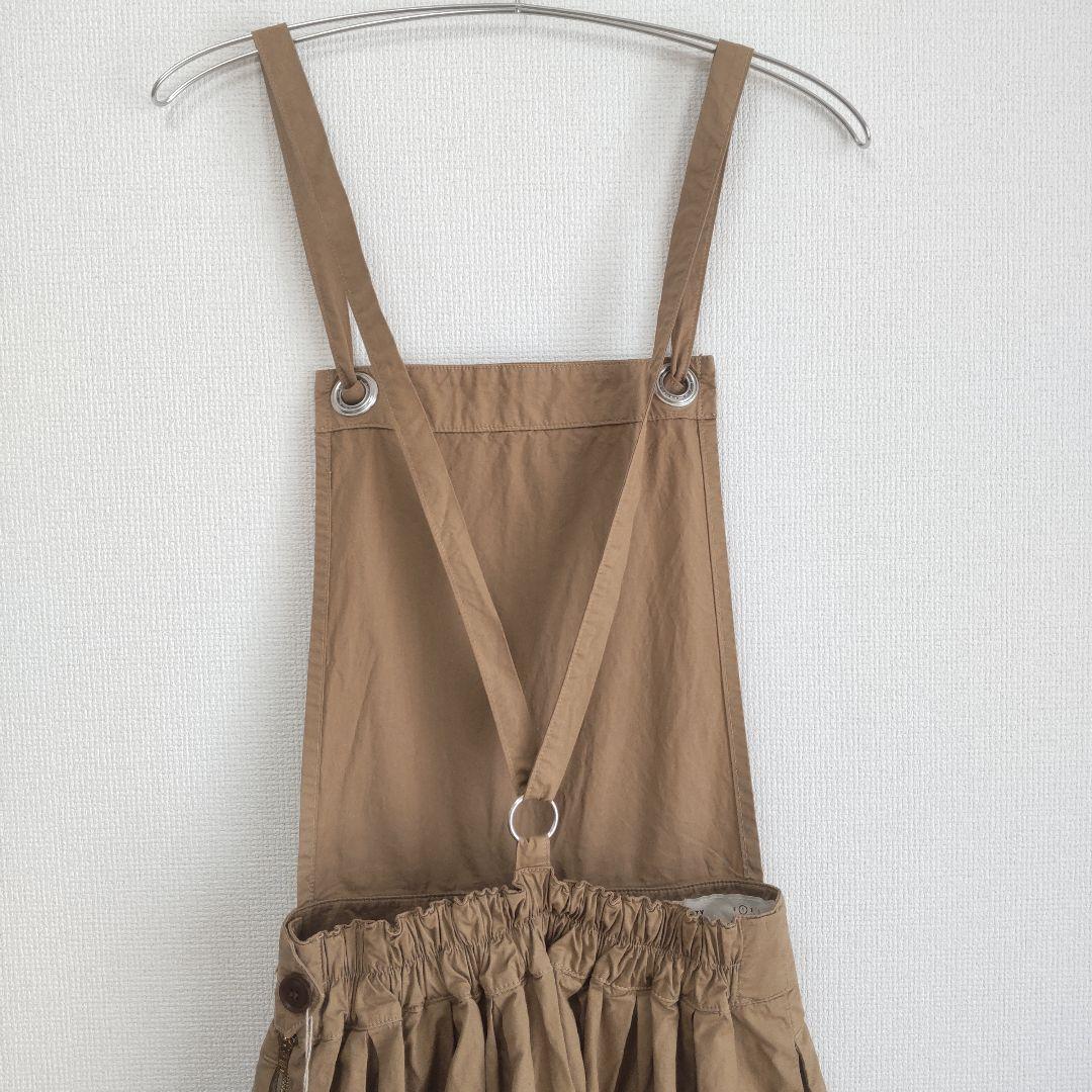 HARVESTY　新品　サーカスエプロン　サロペットキュロット　ベージュ　日本製