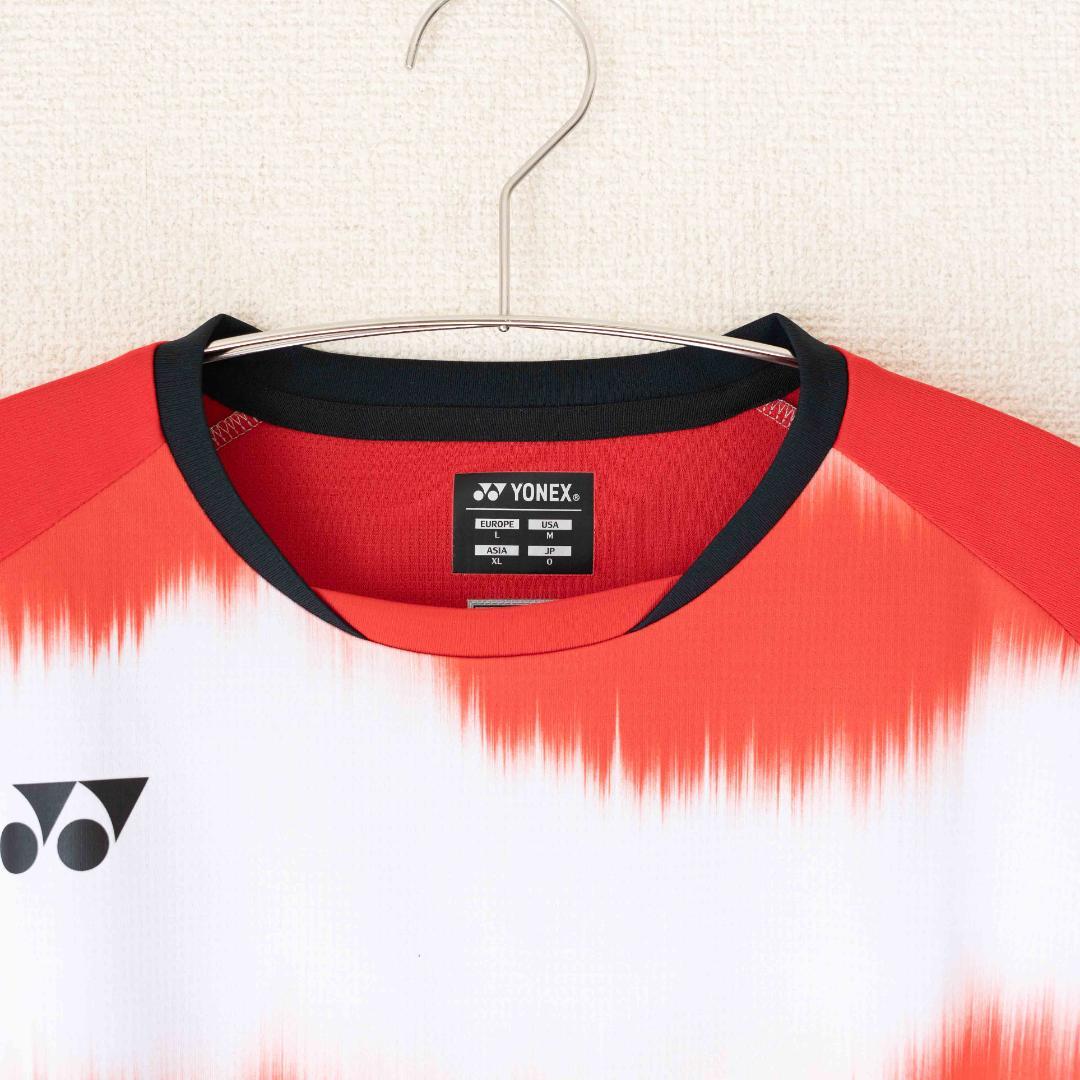 YONEX ゲームシャツ 柳井商工 背面 ユニ Oサイズ レッド (9)