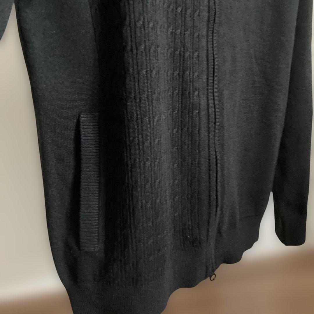 【新品】Admiral ゴルフメンズジップアップセーター ブラック Lサイズ防寒