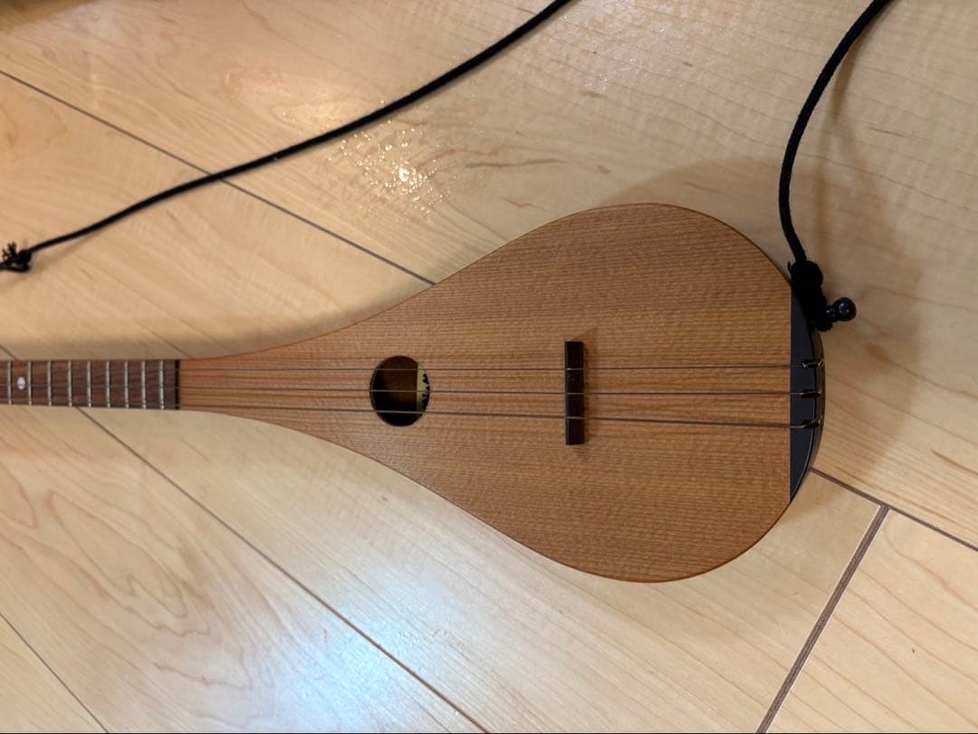 MinMin 三線 木製 専用ケース付きみんなの民族楽器 ミンミン 3弦　廃盤