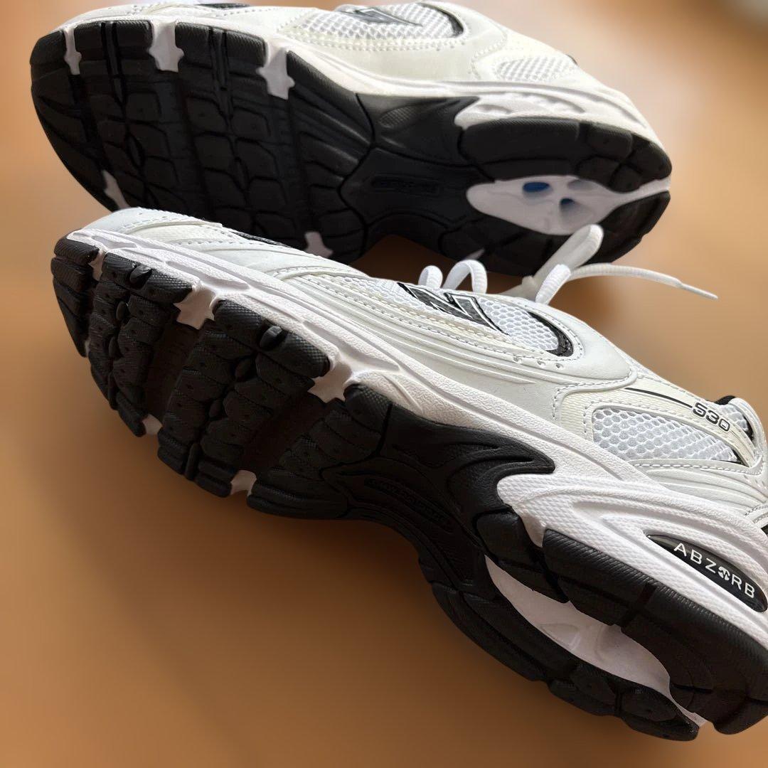 KN　美品☆ニューバランス MR530EWB ブラック ホワイト 23cm