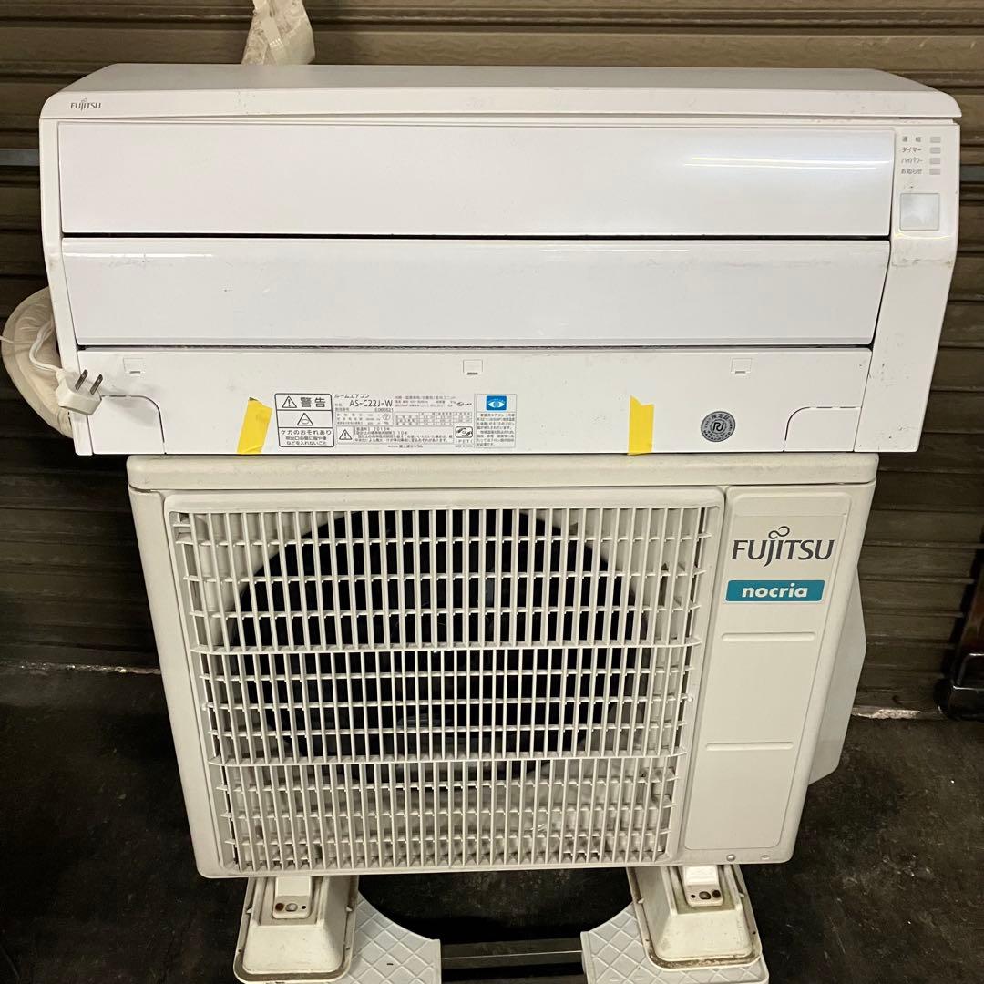▽ 送料込み FUJITSU ルームエアコン AS-C22J-W 2019年製