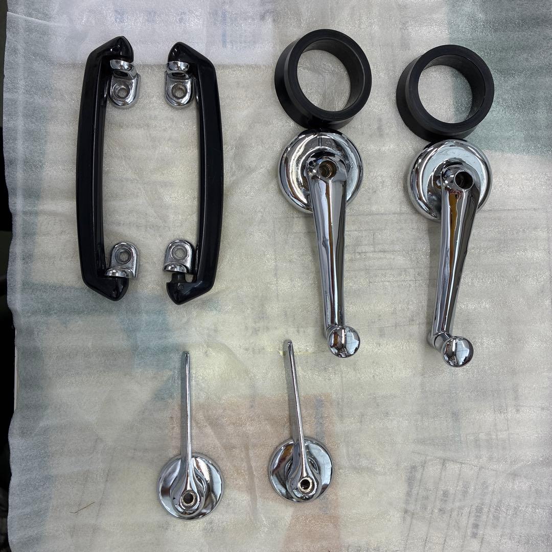 ローバーミニ、ドアハンドル クローム ブラック 4点セット