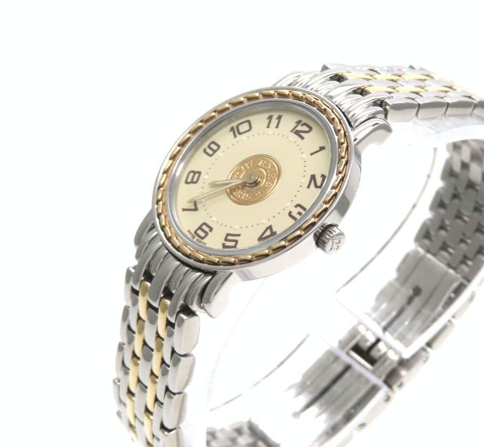 【SE4.220】HERMES エルメス 時計 セリエ コンビモデル ☆極美品☆