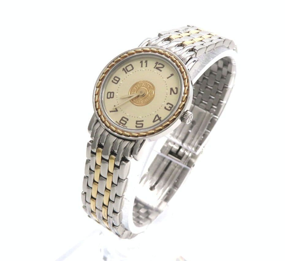 【SE4.220】HERMES エルメス 時計 セリエ コンビモデル ☆極美品☆