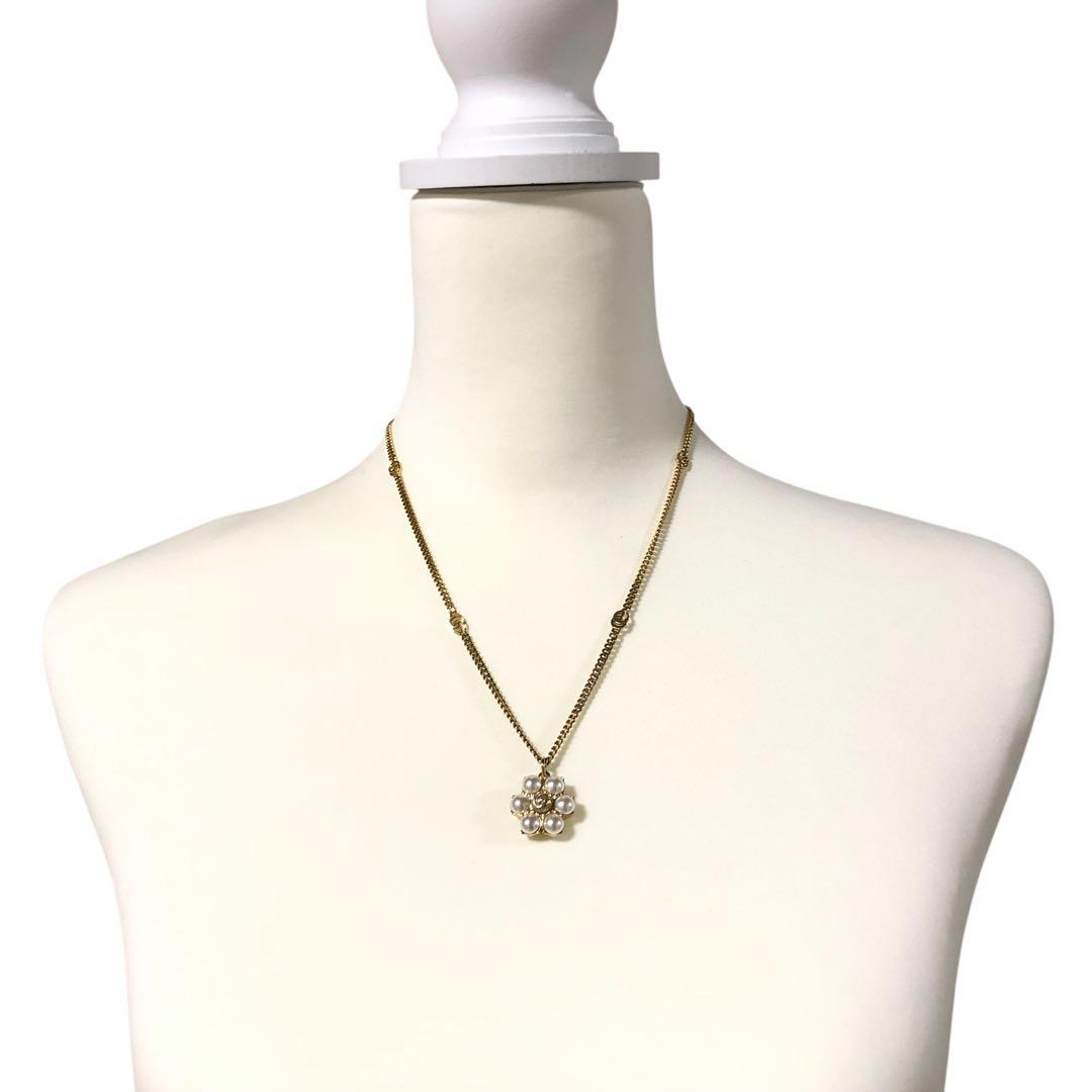 ◆美品◆ GUCCI パール ネックレス ゴールド パール ダブルG