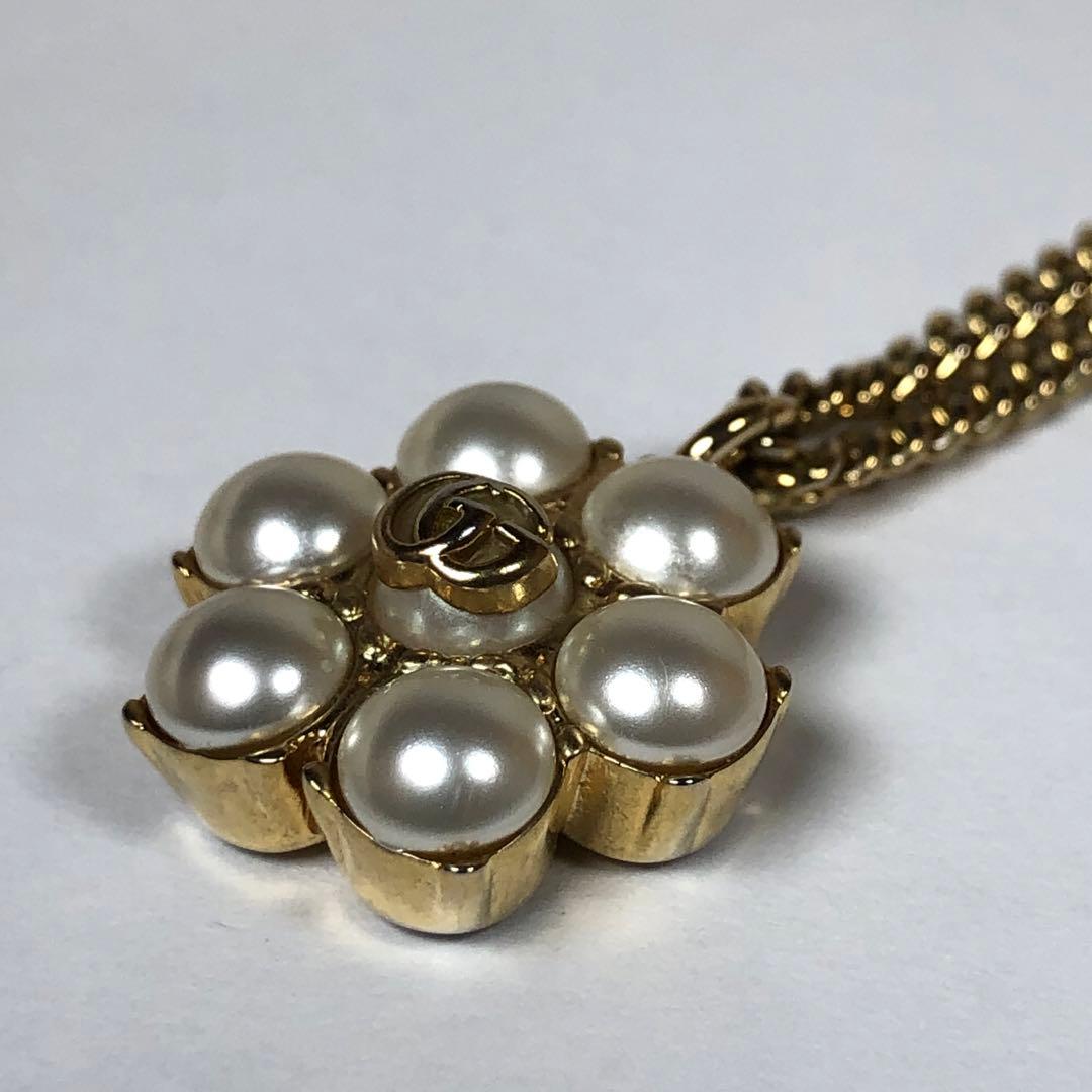 ◆美品◆ GUCCI パール ネックレス ゴールド パール ダブルG