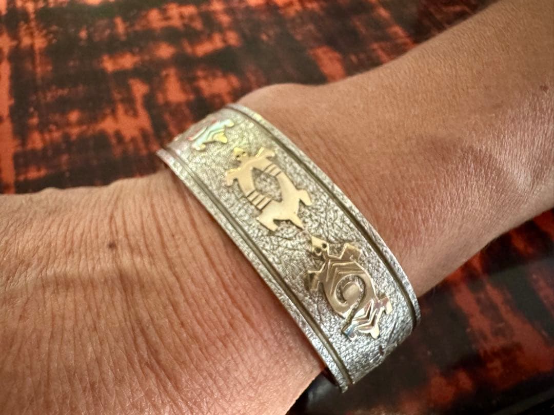 ジャックトム 14K バングル タートル チゼルワーク 14金ゴールド 女性向け