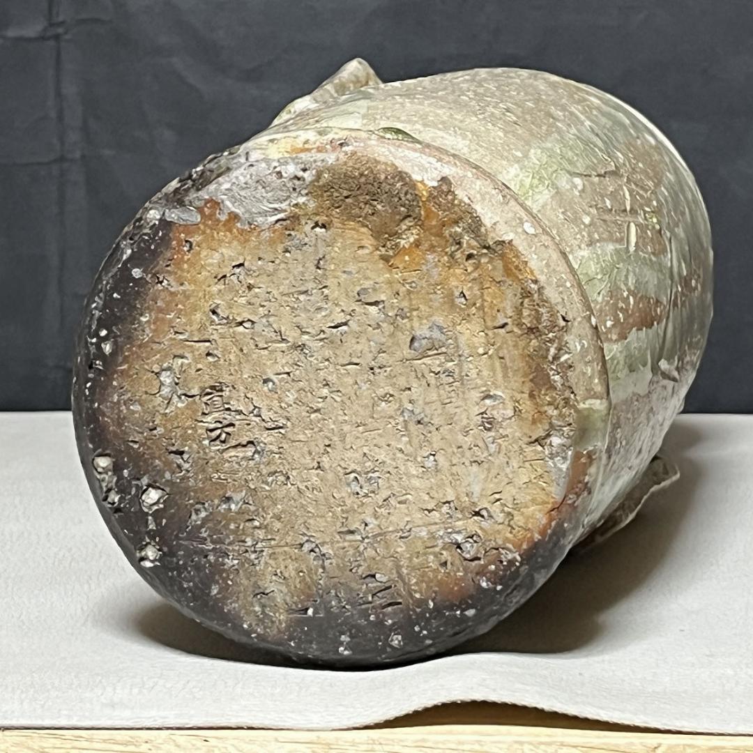 信楽焼 古来窯 四代 上田直方 花入 識箱 茶道具 【k3506】