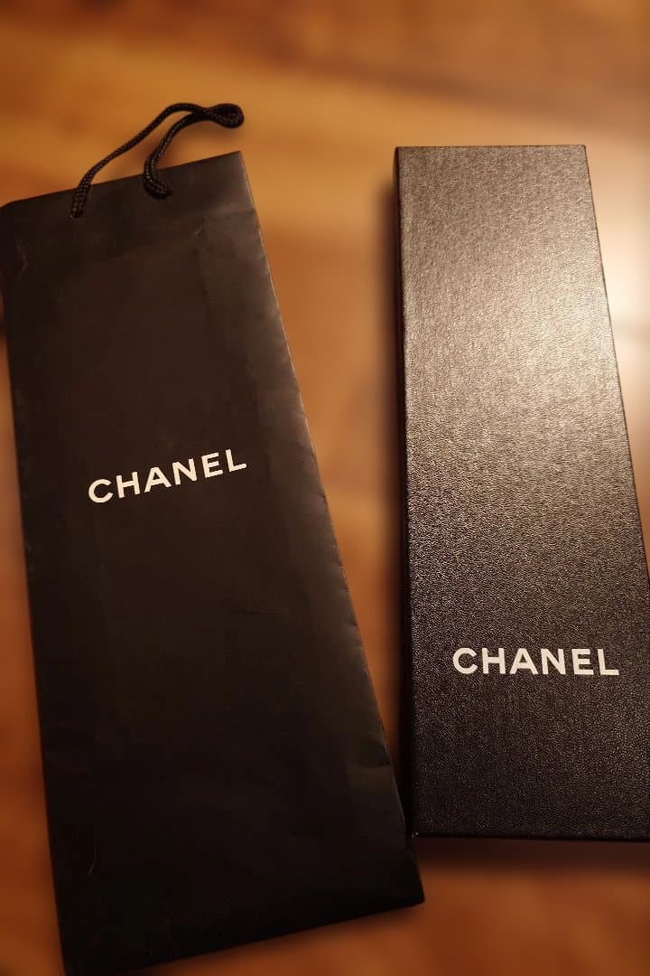 値下　新品未使用　CHANEL 青 花柄 ネクタイ