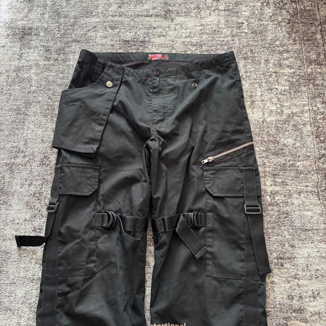 00s archive ボンテージ カーゴパンツ 英字 お兄系 変形 ギミック