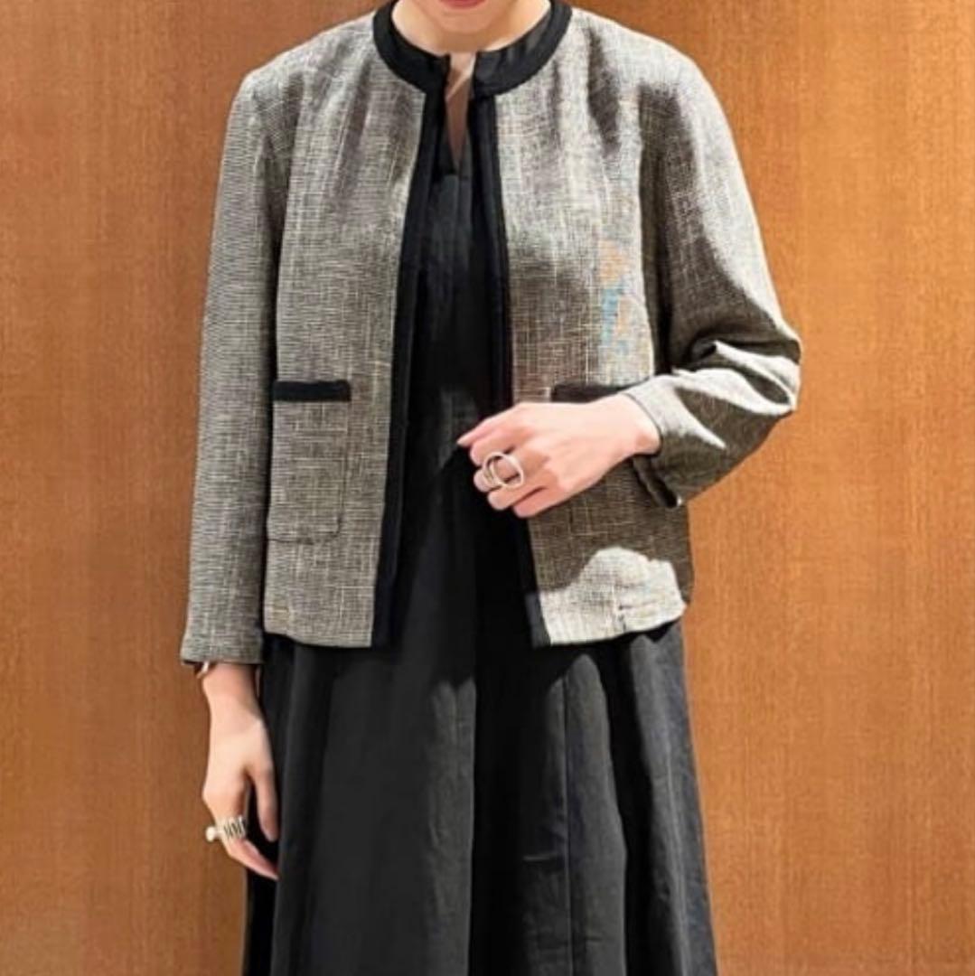 Ballsey TOMORROWLAND カラミ ノーカラー ジャケット