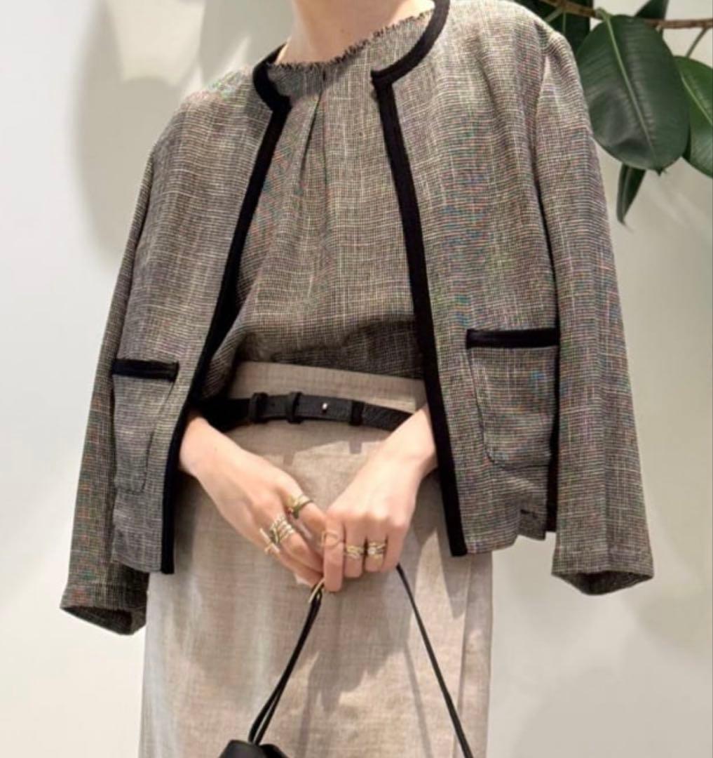 Ballsey TOMORROWLAND カラミ ノーカラー ジャケット