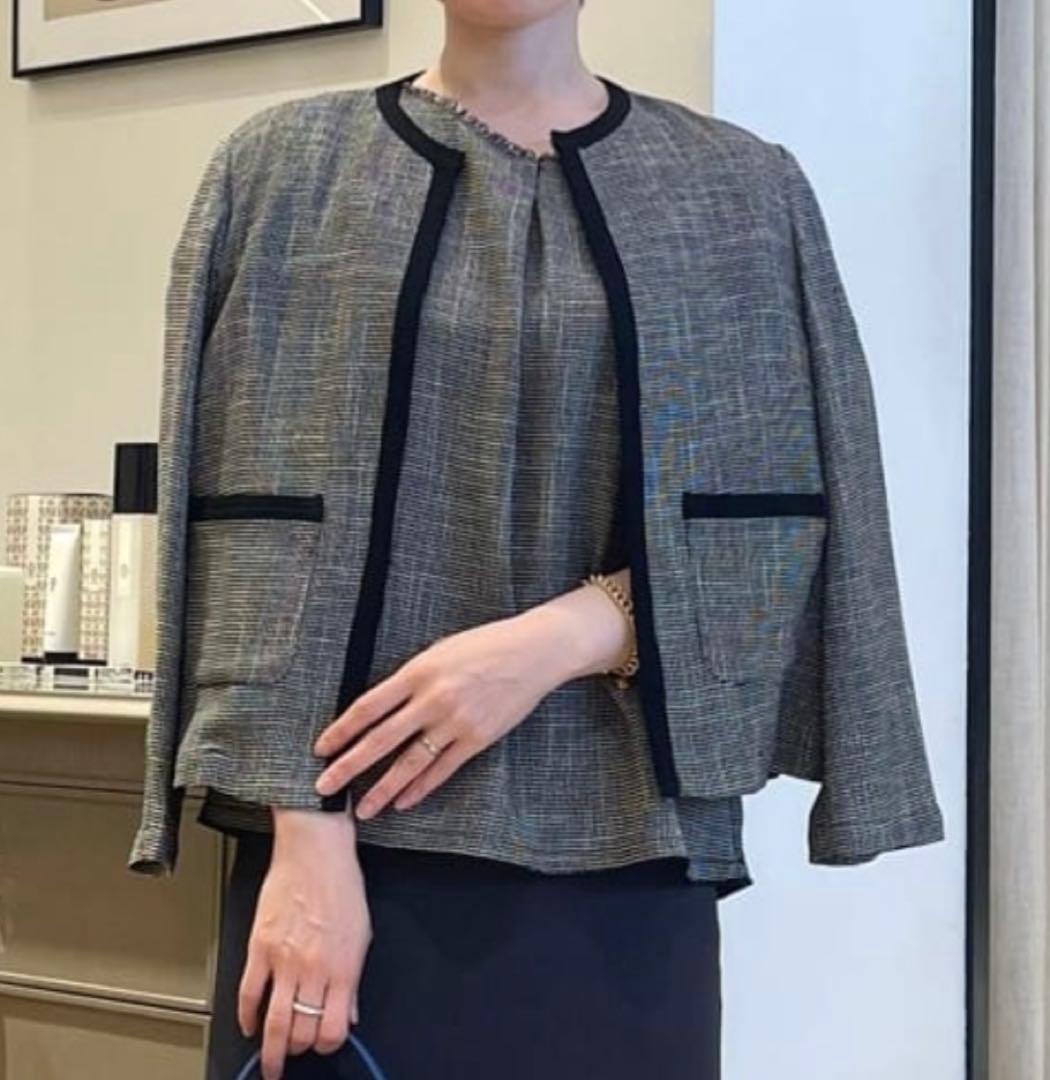 Ballsey TOMORROWLAND カラミ ノーカラー ジャケット