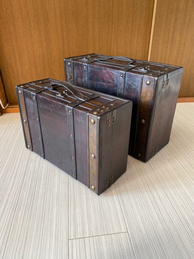 ウェルカムスペース　アンティーク　トランク　大小セット　ウェディング　結婚式