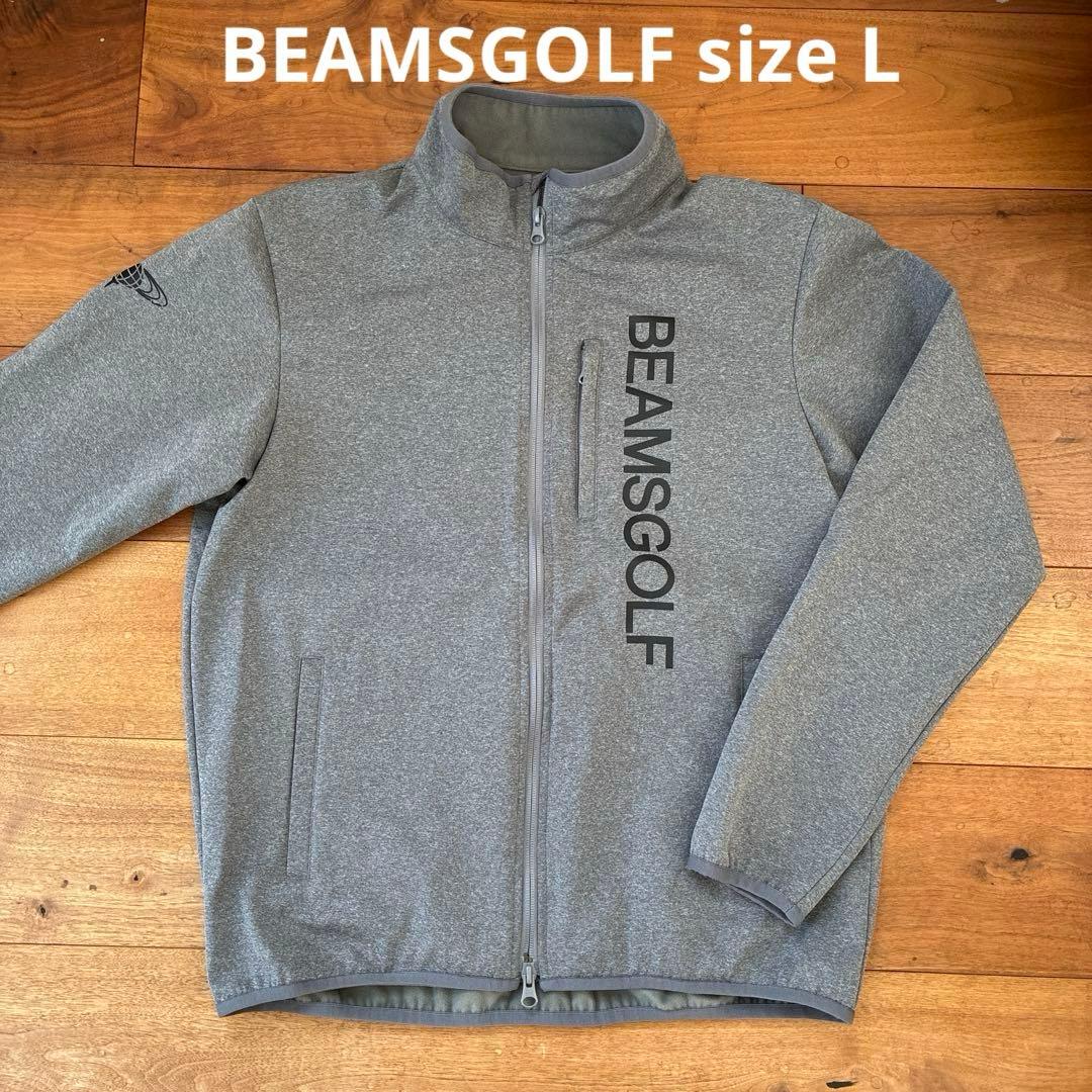 美品BEAMS GOLF フルジップ ジャケット L グレー 防寒 ゴルフウェア