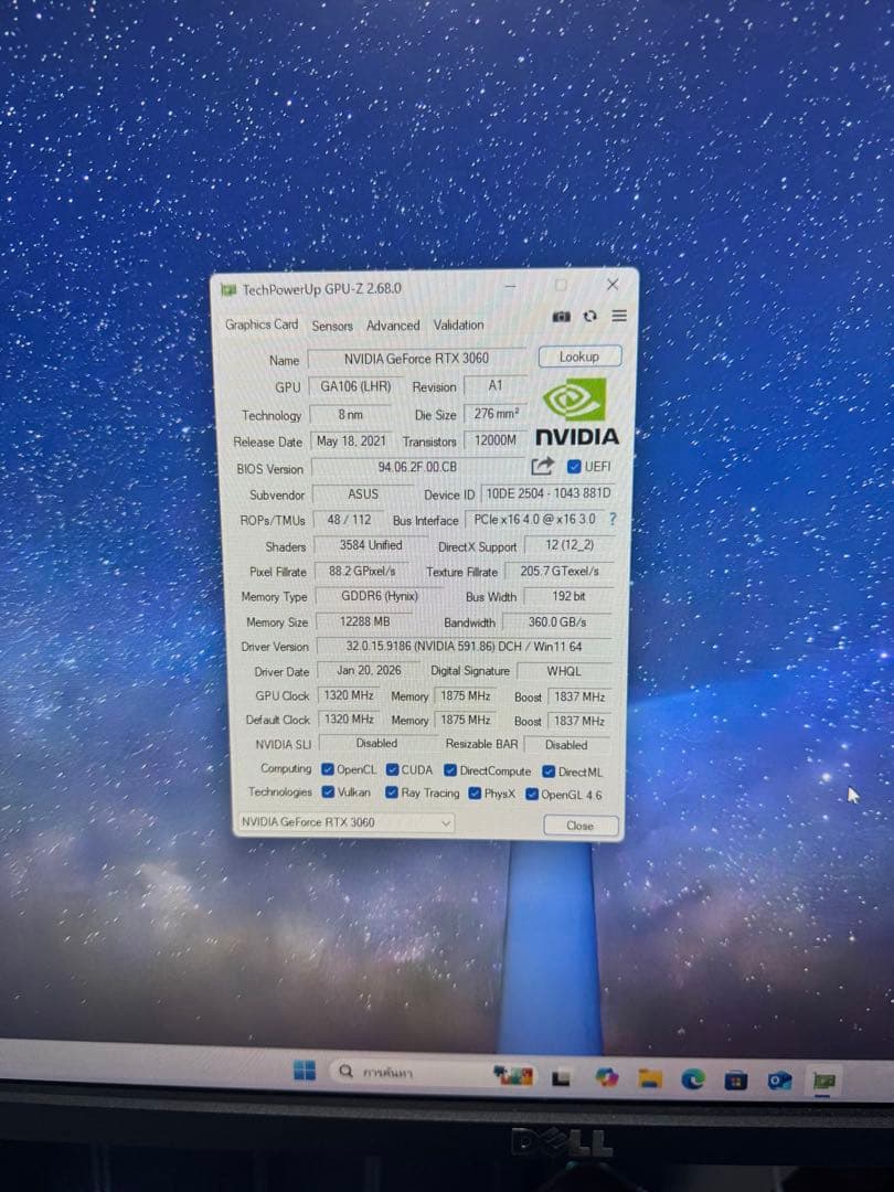 グラフィックボード・グラボ・ビデオカード ASUS NVIDIA GeForce RTX 3060 12GB