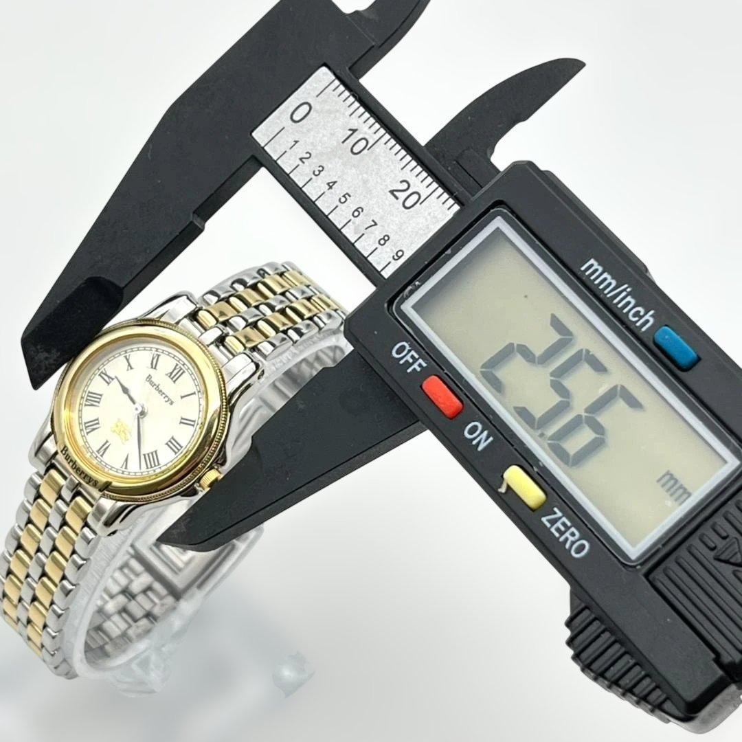 美品 バーバリー ホースロゴ 腕時計 電池交換済 90s ローマ表記 コンビ