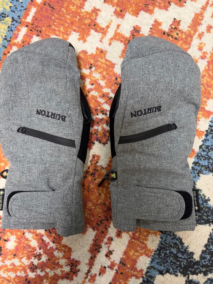 BURTON　ミトングローブ　グレー　M　ゴアテックス素材　インナーグローブ付き