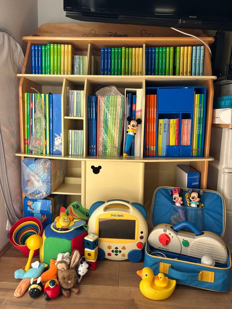 【みなみ】DWEディズニー英語システム　フルセット棚付き2012年版