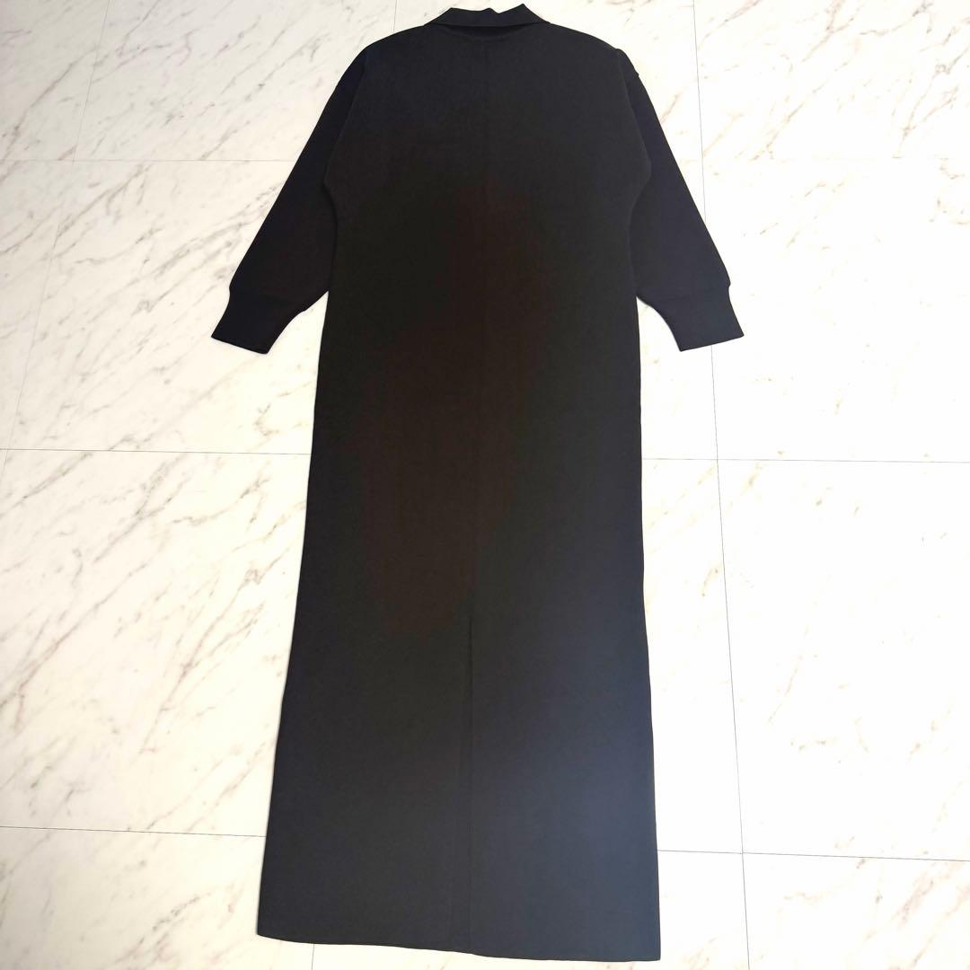 【未使用】2025✨️ノーブル ポロシャツ ニット ワンピース 美ライン ブラウン