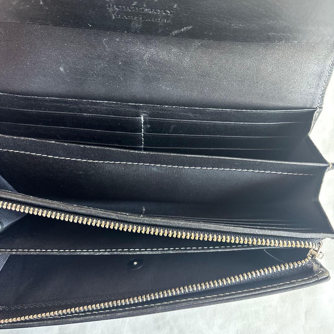 バーバリーブルーレーベル　長財布　ネイビーチェック