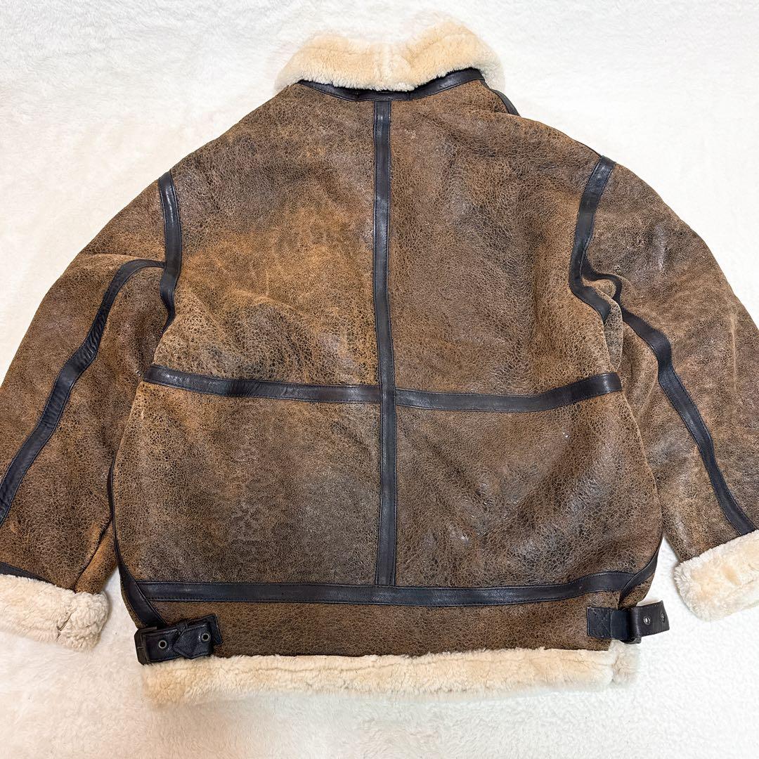 美品✨ B-3 ムートン フライトジャケット 2XL 大きいサイズ ブラウン