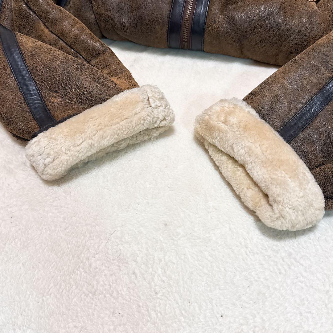 美品✨ B-3 ムートン フライトジャケット 2XL 大きいサイズ ブラウン