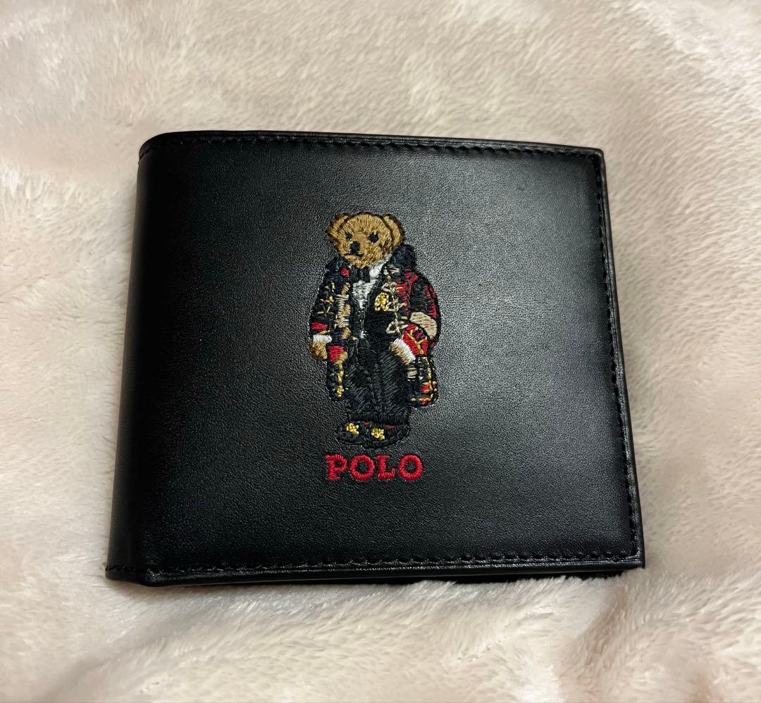 Polo Ralph Lauren ポロベア 二つ折り財布 ブラック