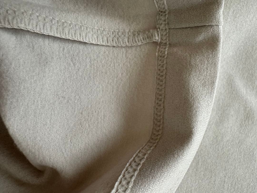 【Mii】andar Airy Fit裏起毛ワイドパンツ Lホワイトムスク