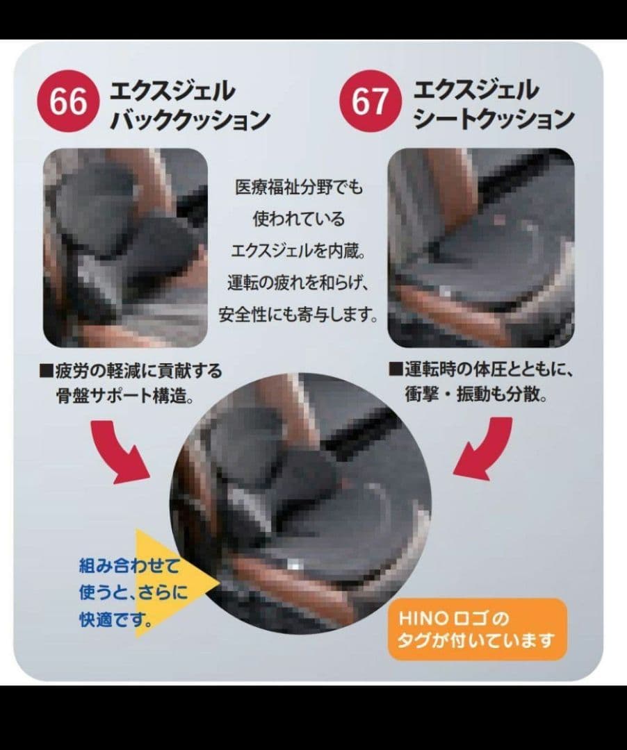 日野自動車純正 エクスジェルシートクッション 新品未使用