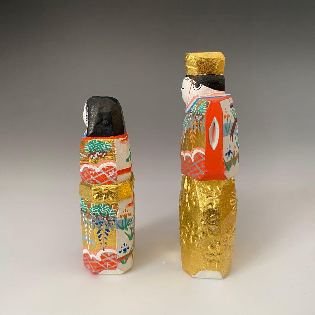 ◆奈良一刀彫 柴田一華 作 立雛 雛人形 伝統工芸