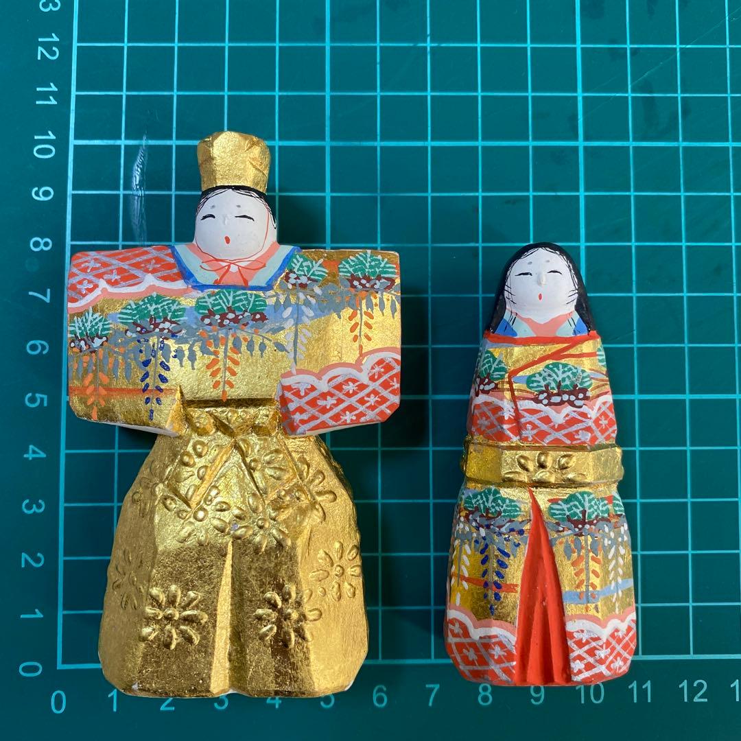 ◆奈良一刀彫 柴田一華 作 立雛 雛人形 伝統工芸