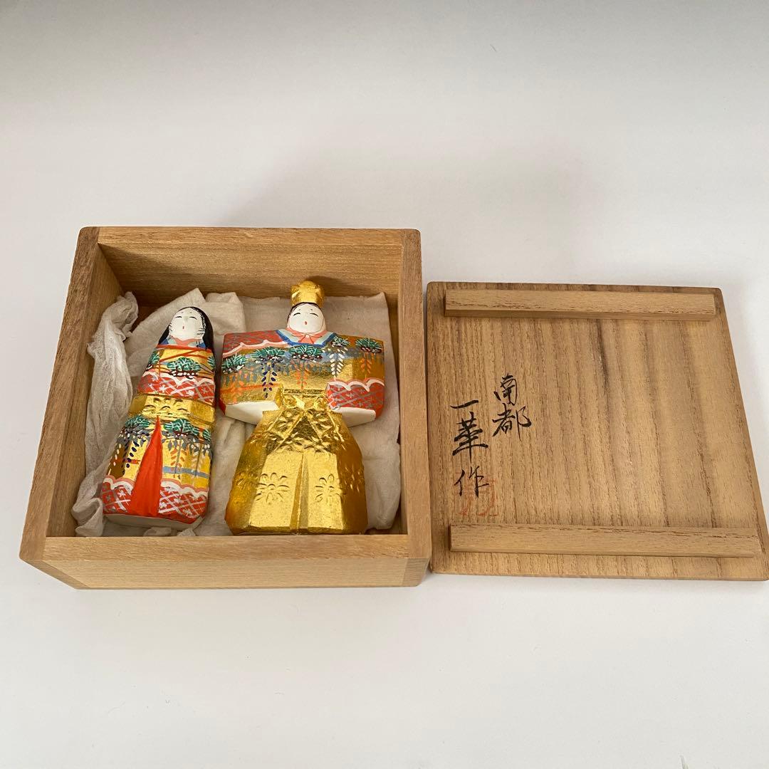 ◆奈良一刀彫 柴田一華 作 立雛 雛人形 伝統工芸