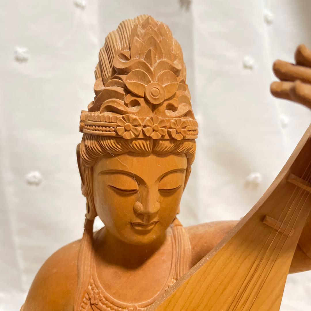 値下げしました　弁財天　仏像　木彫り