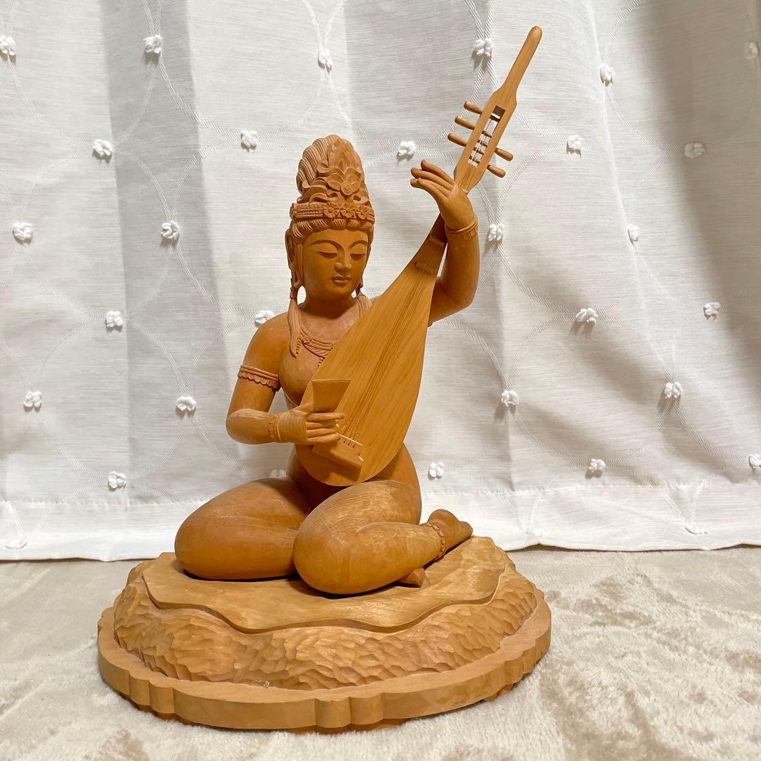 値下げしました　弁財天　仏像　木彫り