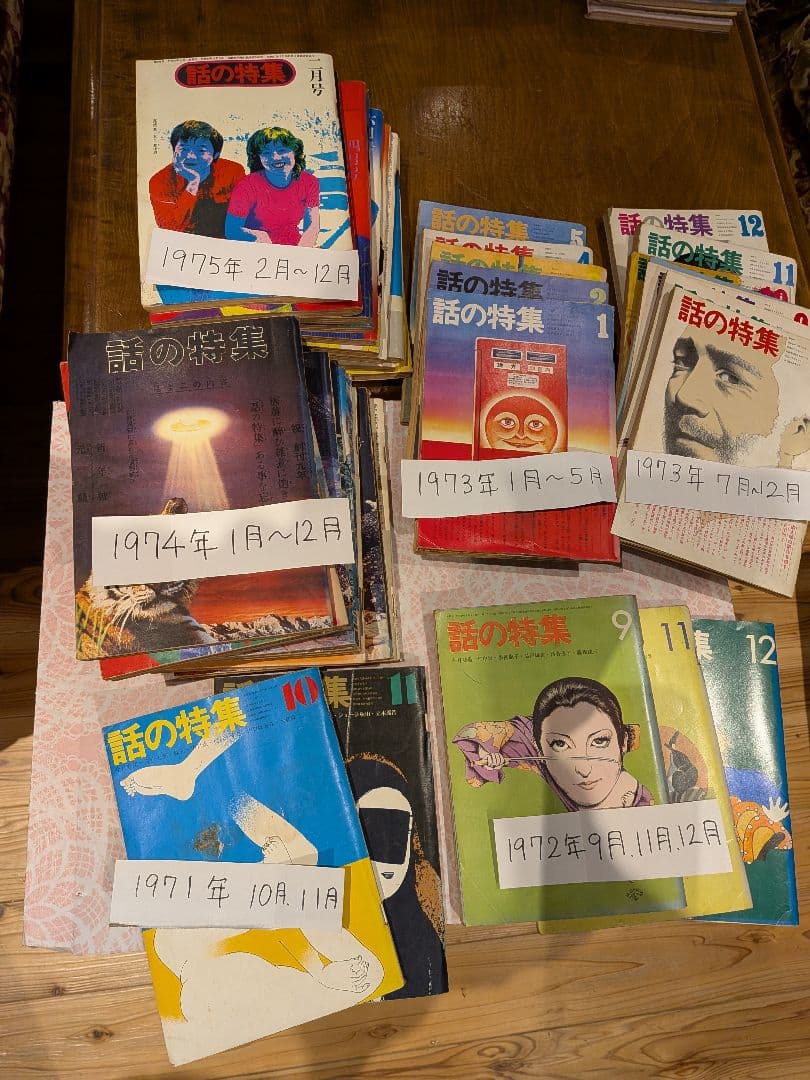 月刊誌「話の特集 」 1970年代の号