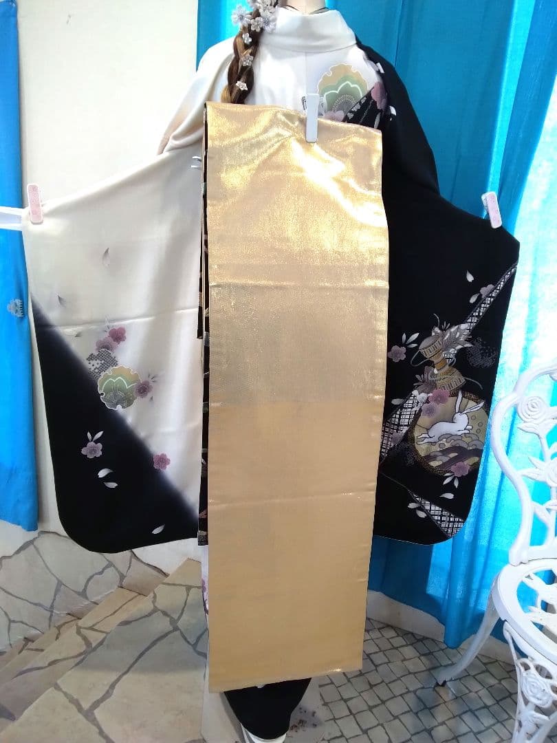 振袖フルセット、正絹振袖、半襟重ね衿、帯揚げ帯締め、西陣袋帯、襦袢、ガード加工
