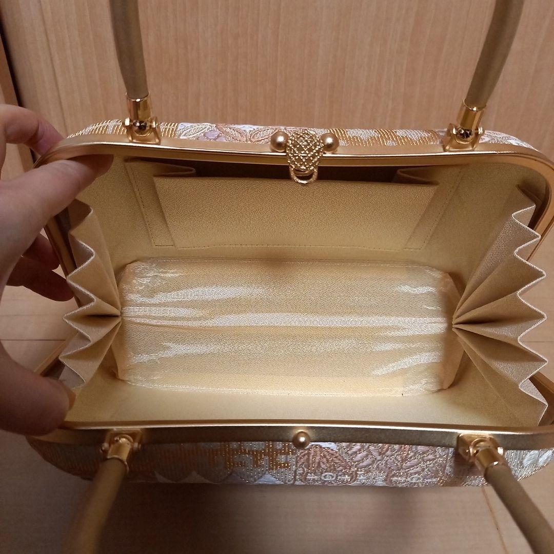 和装ハンドバッグと金色の草履セット 成人式　　入学式　結婚式