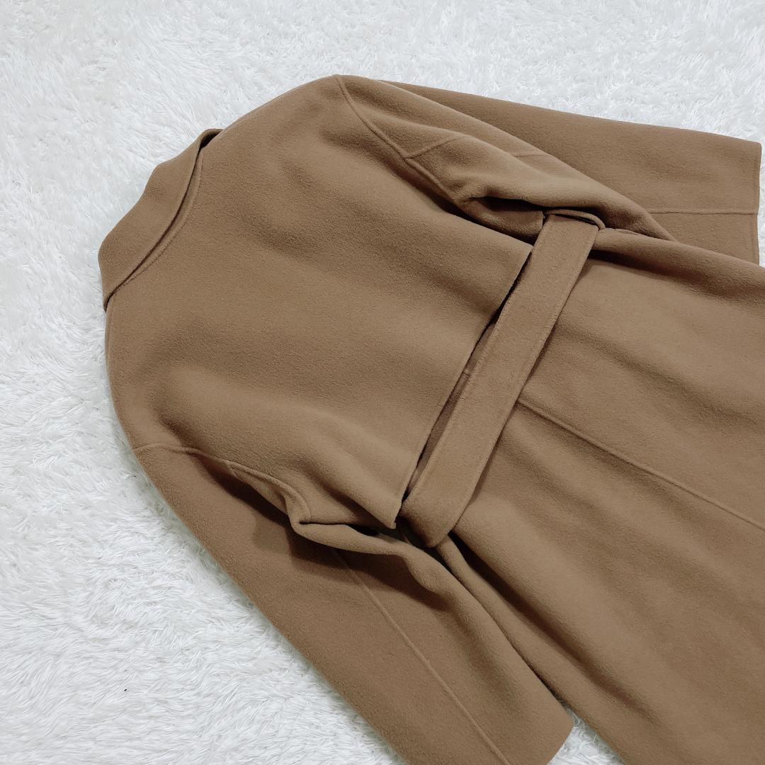 FLAY I.D マンテコ ウールリバーコート ベルテッド キャメル S