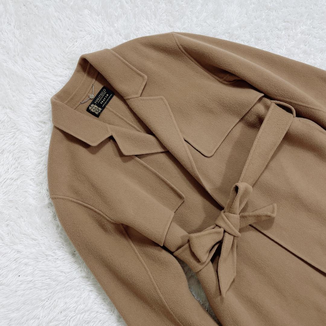 FLAY I.D マンテコ ウールリバーコート ベルテッド キャメル S