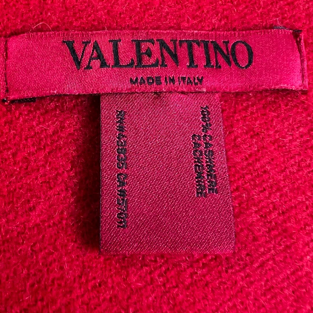 【極美品】VALENTINO ヴァレンチノ ブランケット レッド 大判