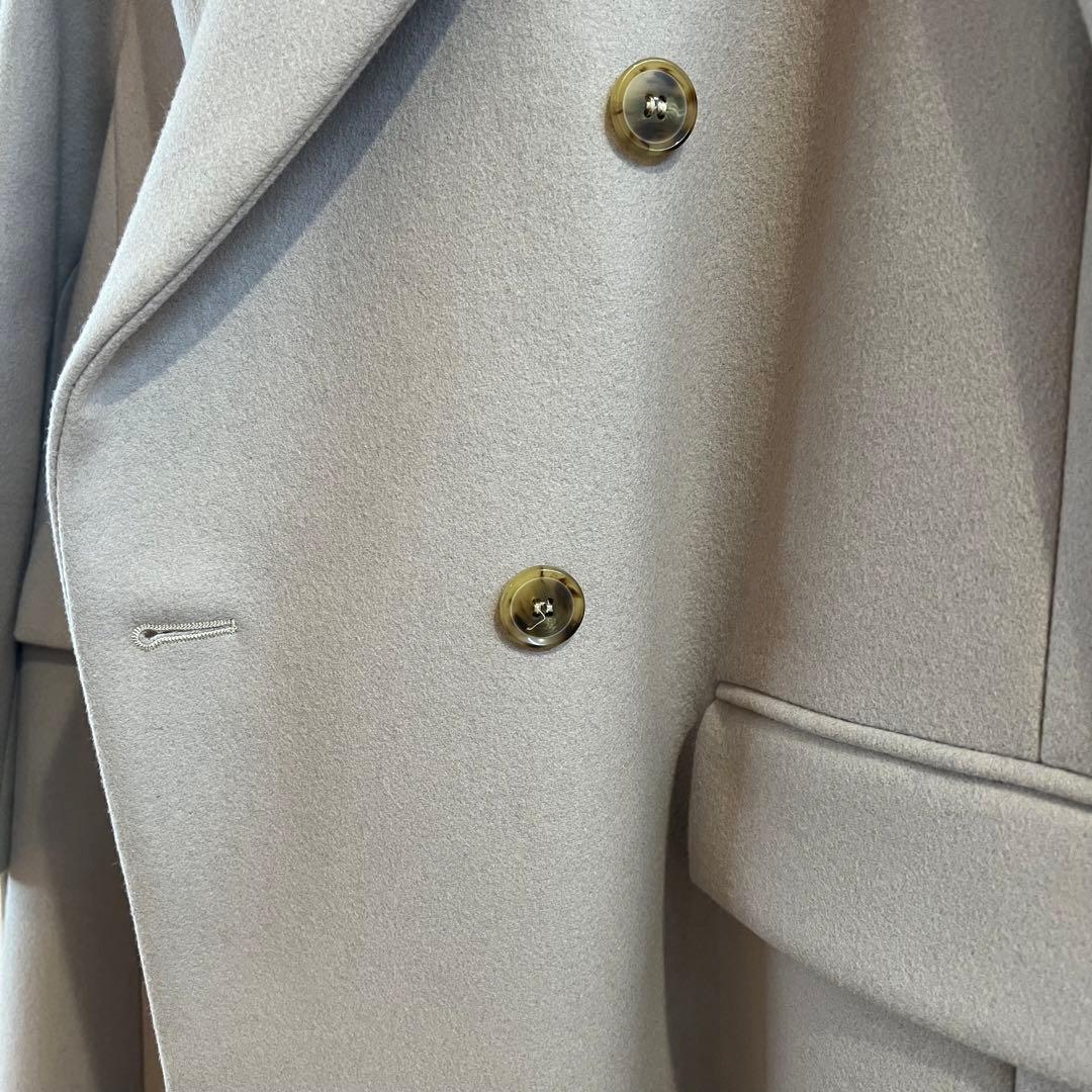 mm6 MM6 ダブルブレスト ロングコート 36 グレー　アウター