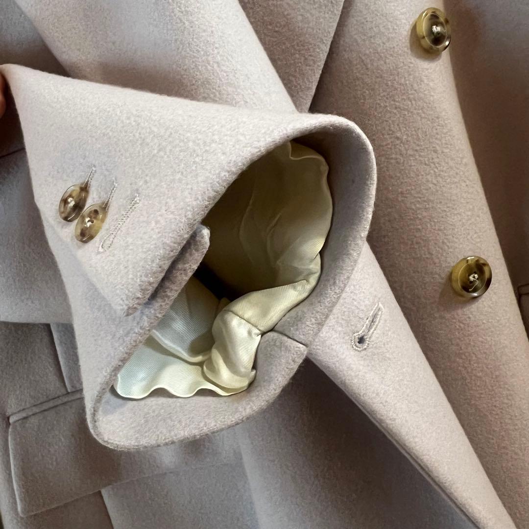 mm6 MM6 ダブルブレスト ロングコート 36 グレー　アウター