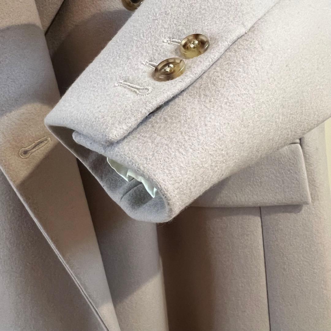 mm6 MM6 ダブルブレスト ロングコート 36 グレー　アウター